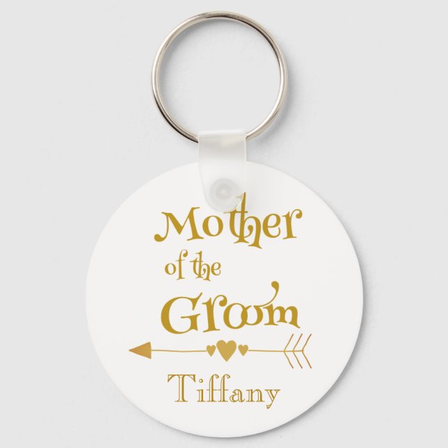 Mother of the Groom Keepsake Wedding Memories Keychain (Front)