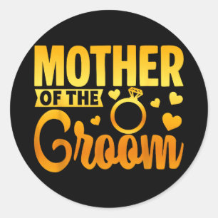 Mother of the groom matching bridal party family classic round sticker