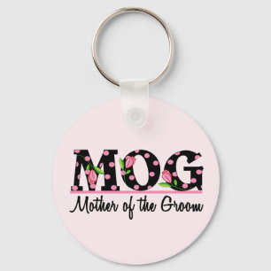 Mother of the Groom (MOG) Tulip Lettering Keychain