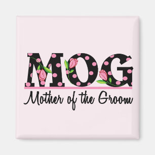 Mother of the Groom (MOG) Tulip Lettering Magnet