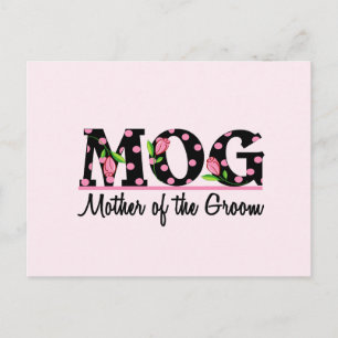 Mother of the Groom (MOG) Tulip Lettering Postcard