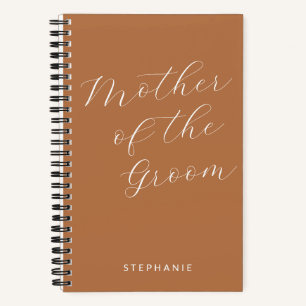 Mother of the Groom Personalized Terracotta Notebook