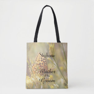 Mother of the Groom Personalized Tote, Butterfly Tote Bag