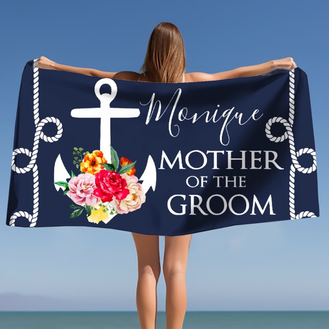 Mother of the Groom Personalized Wedding Beach Towel (Mother of the Groom Personalized Wedding Beach Towel)