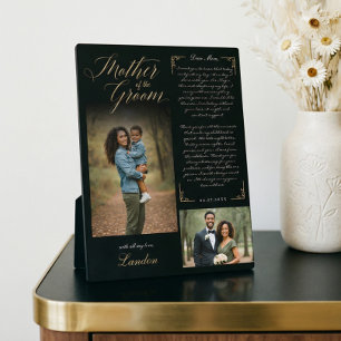 Mother of the Groom Photos Wedding Memory Keepsake Plaque