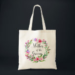 Mother of the groom. Pink floral tropical wedding Tote Bag<br><div class="desc">Watercolor pink floral tropical wedding tote bag "Mother of the groom". Please contact me if you need additional items.</div>