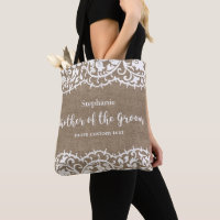 Mother of the Groom Rustic Lace Burlap Custom