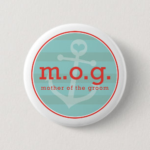 Mother of the Groom Sailor 2 Inch Round Button
