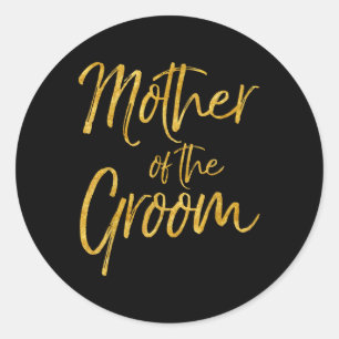 Mother Of The Groom Shirt Cute Gold Bridal Mom Gif Classic Round Sticker