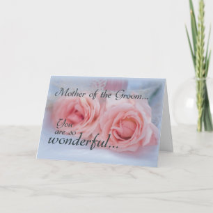 Mother of the Groom, Thank You, Pink Roses You Card