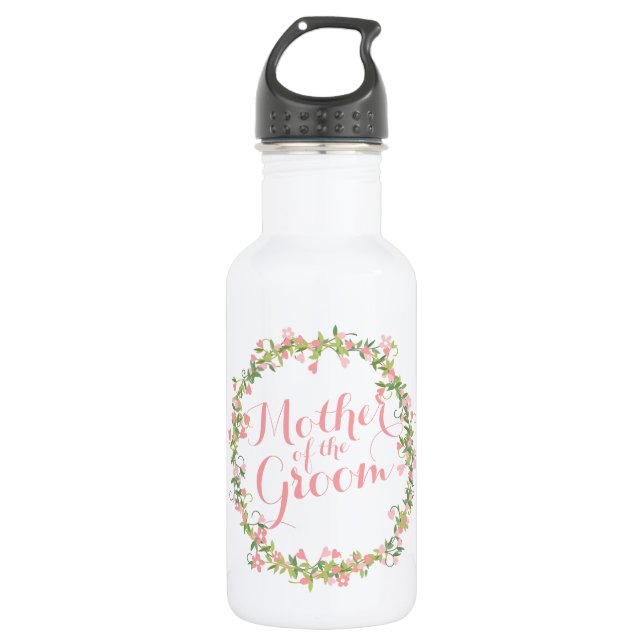 Mother of the Groom Watercolor Water Bottle (Front)