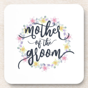 Mother of the Groom Wedding Calligraphy Coaster