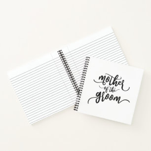 Mother of the Groom Wedding Calligraphy   Notebook