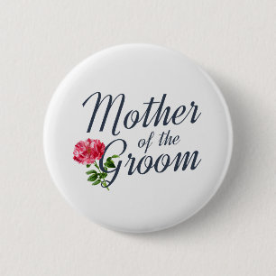 Mother of the Groom Wedding Calligraphy Pin Button
