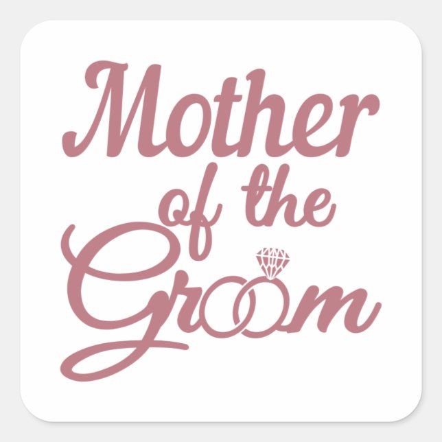 Mother Of The Groom Wedding Family Matching Square Sticker (Front)