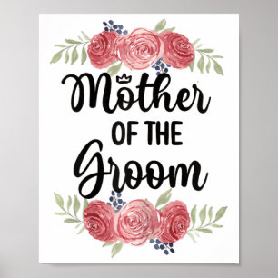 Mother Of The Groom Wedding Party Groom Shower Mom Poster