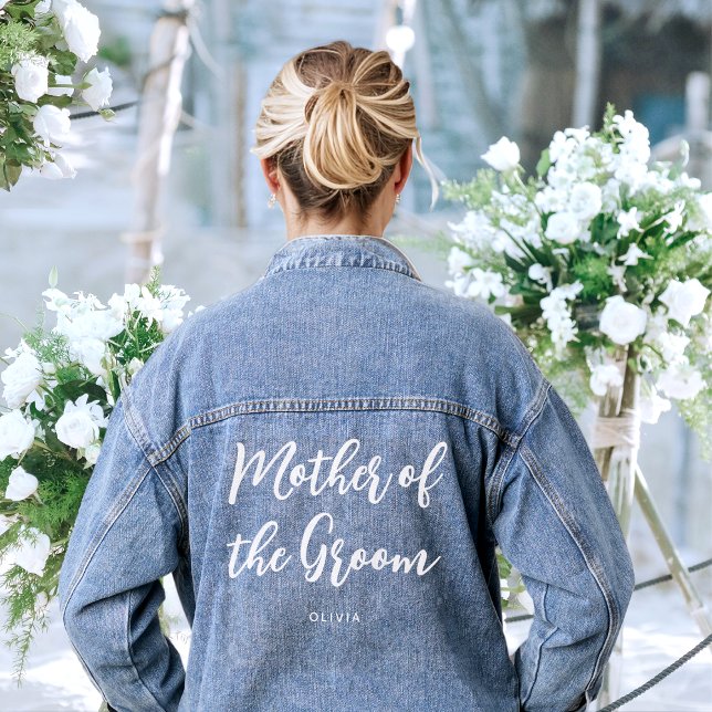 Mother of the Groom Wedding Personalized Denim Jacket (Creator Uploaded)