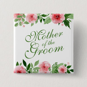 Mother of the Groom Wedding Pin Button