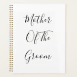 Mother Of The Groom Weddings Elegant Gift Favour Planner<br><div class="desc">'Mother Of The Groom' printed in beautiful and elegant text,  this is perfect gift or party favour for the mother of the groom. You may personalize by changing the text as you wish.</div>