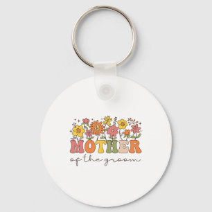 Mother Of The Groom Wildflower Floral Bachelor Par Keychain
