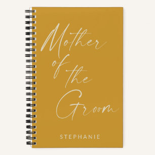 Mother of the Groom Yellow Personalized Wedding Notebook