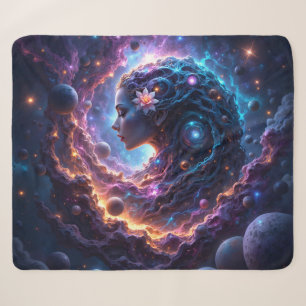 Mother of the Universe – She Who Dreams the Stars. Sherpa Blanket