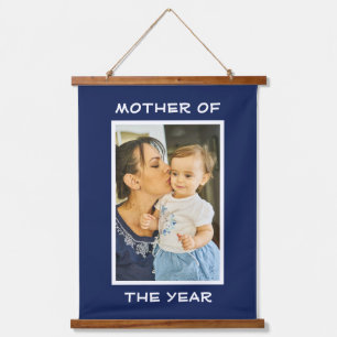 Mother Of The Year Personalized Custom Photo Mommy Hanging Tapestry