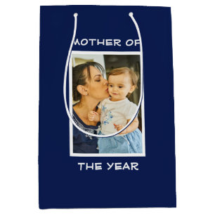 Mother Of The Year Personalized Custom Photo Mommy Medium Gift Bag