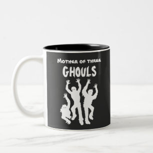 Mother of Three Ghouls Funny Halloween Coffee Mug
