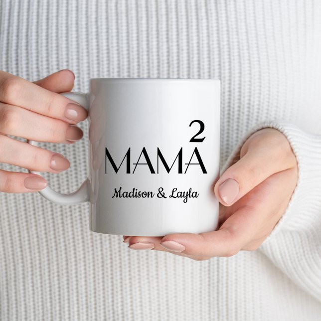 Mother of Two Twins Mama Mom Of 2 Kids Boys Girls Mug (Creator Uploaded)