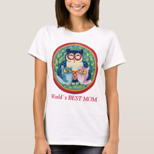 Mother owl the best mom T-Shirt