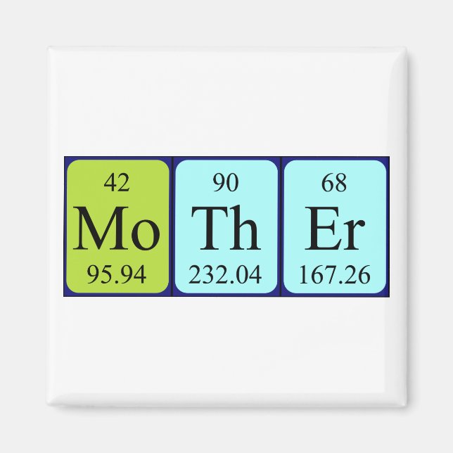 Mother periodic table name magnet (Front)