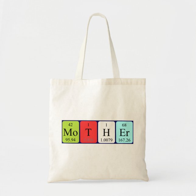 Mother periodic table name tote bag (Front)