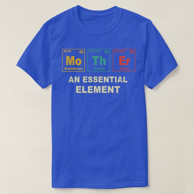 Mother periodic table Nerd Geek Chemist Retro Mom T-Shirt (Design Front)