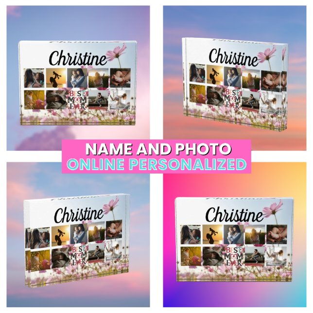 Mother Photo Collage Elegant Keepsake Block (Mother Photo Collage Elegant Keepsake
)