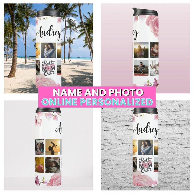 Mother Photo Collage Keepsake Best Mom Ever Script Thermal Tumbler (Mother Photo Collage Keepsake Best Mom Ever Script Thermal Tumbler
)