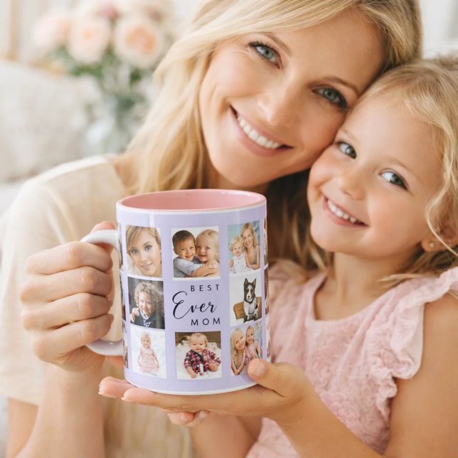 Mother photo collage violet mug (Creator Uploaded)