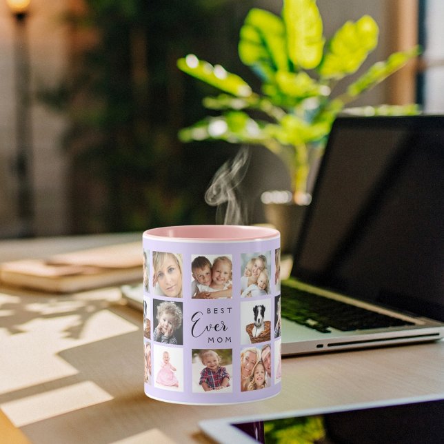 Mother photo collage violet mug (Creator Uploaded)