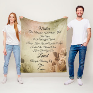 Mother Photo Personalize Fleece Blanket
