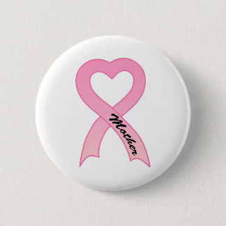 Mother Pink Ribbon Button