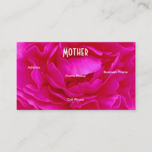 Mother Pink Rose Profile Card