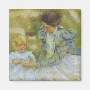 Mother Playing with Her Child. c.1897, Mary Cassat Magnet
