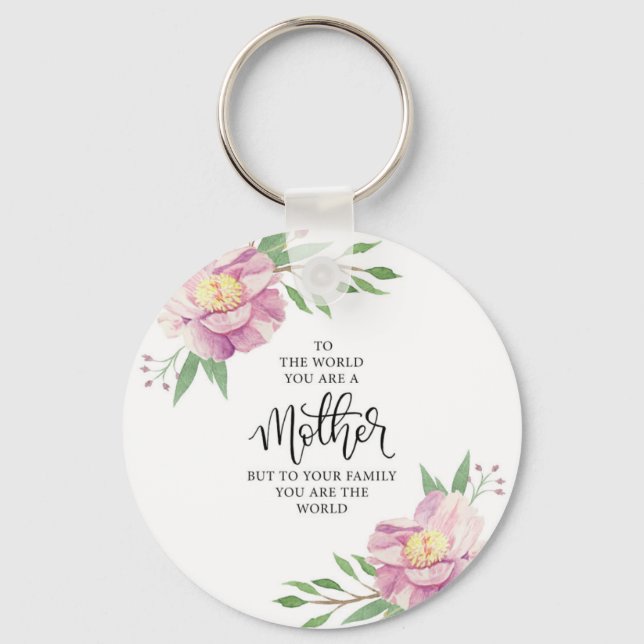Mother Quote Gift Keychain (Front)