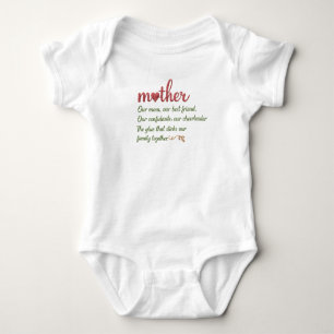 Mother Quote Tribute Baby Bodysuit