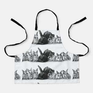 Mother rabbit and babies apron