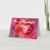 Mother red roses birthday card