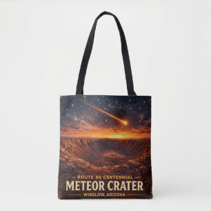 Mother Road Centennial Meteor Crater Panorama Tote Bag
