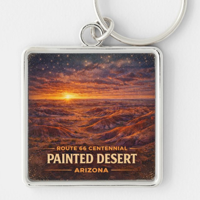 Mother Road Centennial Painted Desert Twilight Keychain (Front)