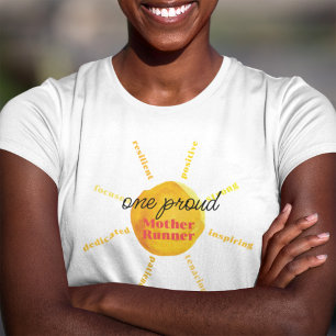 Mother Runner Yellow Sunshine Watercolor Custom T-Shirt