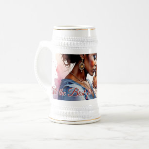 Mother’s Day African Watercolor Love Art Beer Stein